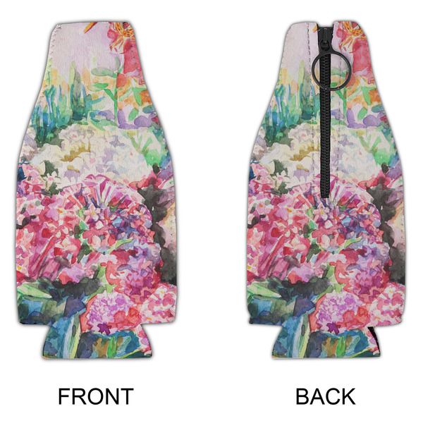 Watercolor Floral Zipper Bottle Cooler - APPROVAL