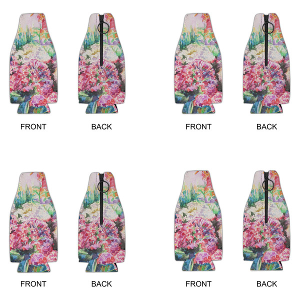 Watercolor Floral Zipper Bottle Cooler - Set of 4 - APPROVAL
