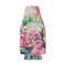 Watercolor Floral Zipper Bottle Cooler - Set of 4 - FRONT
