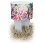 Watercolor Floral White Beach Spiker Drink Holder