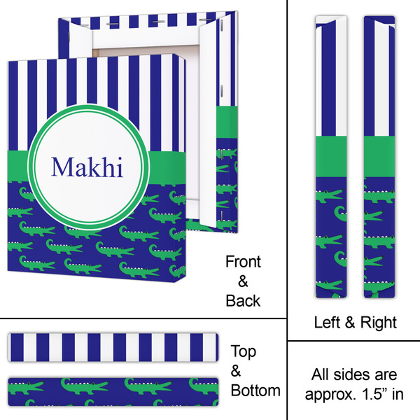 Alligators & Stripes 11x14 - Canvas Print - Approval