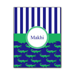 Alligators & Stripes Wood Print - 11x14 (Personalized)