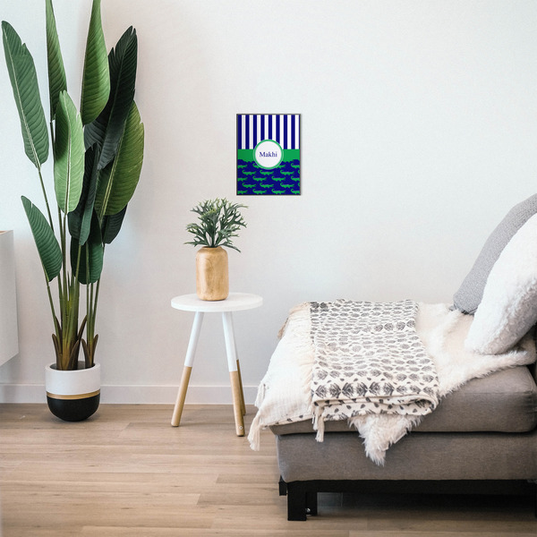 Alligators & Stripes 11x14 Wood Print - In Context