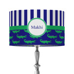 Alligators & Stripes 12" Drum Lamp Shade - Fabric (Personalized)