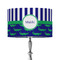Alligators & Stripes 12" Drum Lampshade - ON STAND (Fabric)