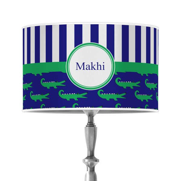 Custom Alligators & Stripes 12" Drum Lamp Shade - Poly-film (Personalized)