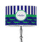 Alligators & Stripes 12" Drum Lampshade - ON STAND (Poly Film)