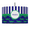 Alligators & Stripes 12" Drum Pendant Lamp - Fabric (Personalized)