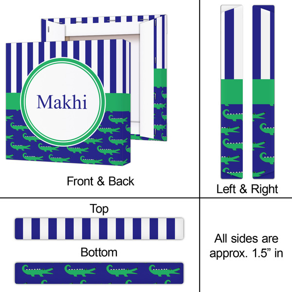 Alligators & Stripes 12x12 - Canvas Print - Approval