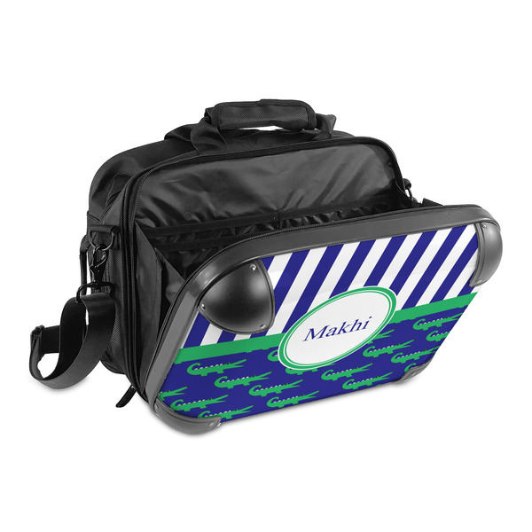Alligators & Stripes 15" Hard Shell Briefcase - Open