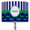 Alligators & Stripes 16" Drum Lampshade - ON STAND (Fabric)