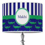 Alligators & Stripes 16" Drum Lamp Shade - Poly-film (Personalized)