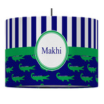 Alligators & Stripes Drum Pendant Lamp (Personalized)