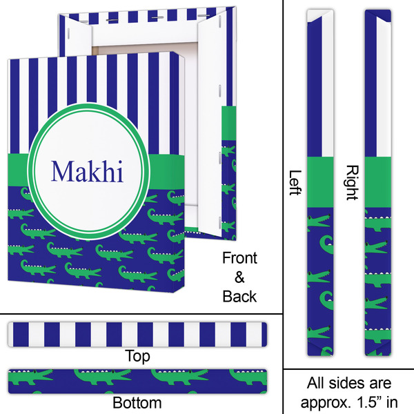 Alligators & Stripes 16x20 - Canvas Print - Approval