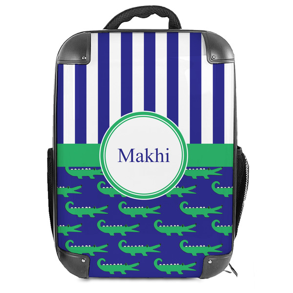 Custom Alligators & Stripes Hard Shell Backpack (Personalized)