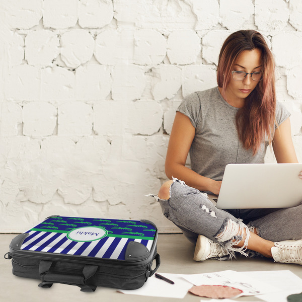Alligators & Stripes 18" Laptop Briefcase - LIFESTYLE