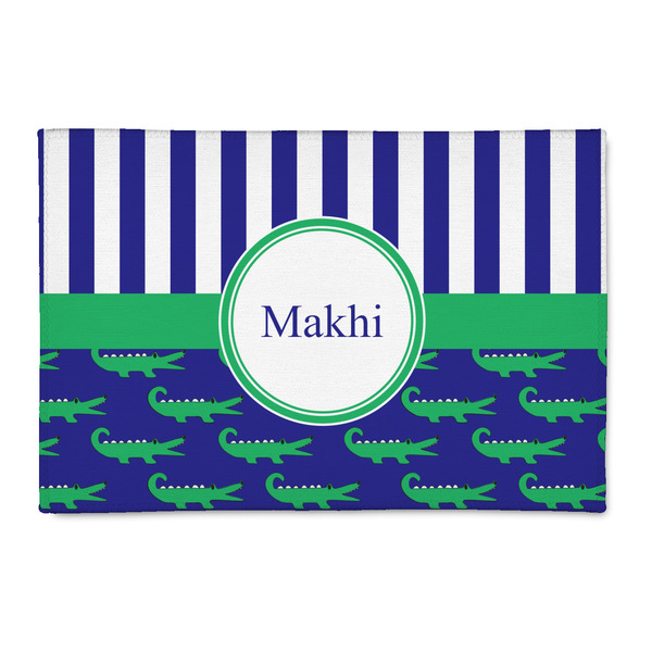 Custom Alligators & Stripes Patio Rug (Personalized)