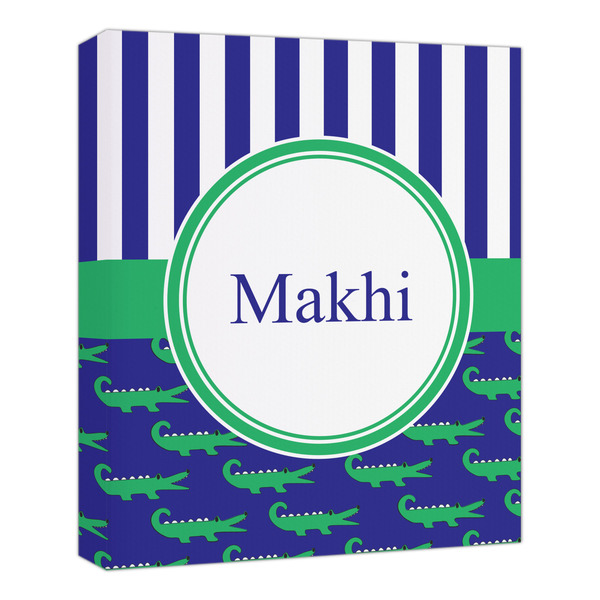 Custom Alligators & Stripes Canvas Print - 20x24 (Personalized)