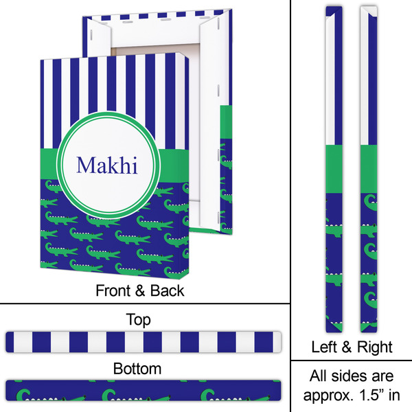 Alligators & Stripes 20x30 - Canvas Print - Approval