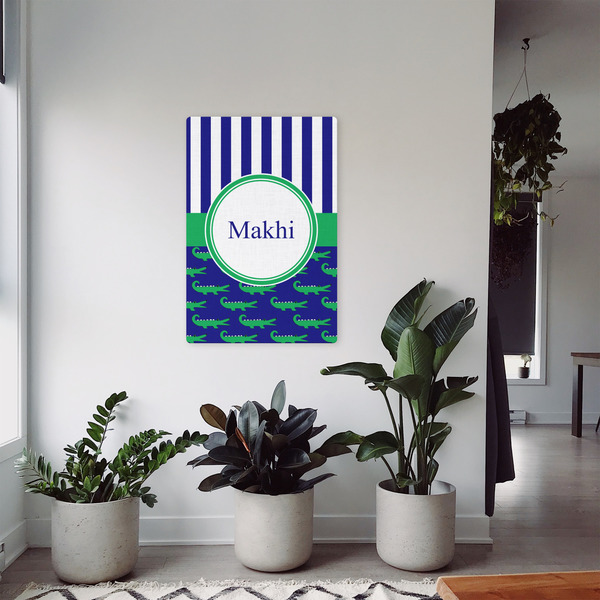 Alligators & Stripes 20x30 - Canvas Print - In Context