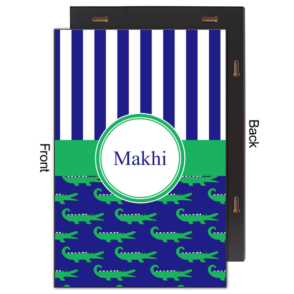 Alligators & Stripes 20x30 Wood Print - Front & Back View