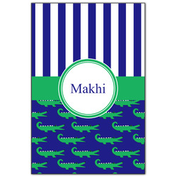 Alligators & Stripes Wood Print - 20x30 (Personalized)