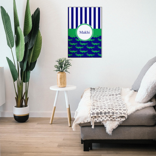 Alligators & Stripes 20x30 Wood Print - In Context