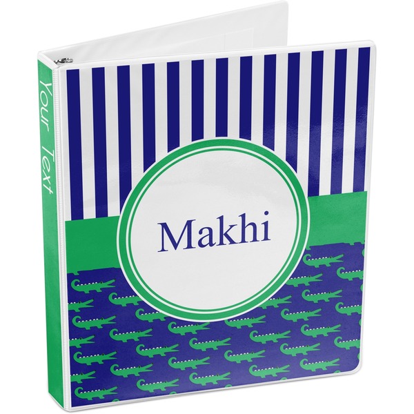 Alligators & Stripes 3-Ring Binder 3/4 - Main