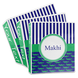 Alligators & Stripes 3-Ring Binder (Personalized)