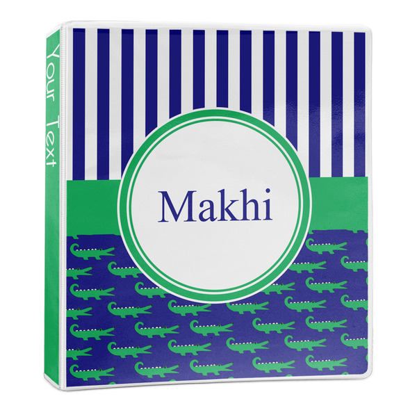 Custom Alligators & Stripes 3-Ring Binder - 1 inch (Personalized)