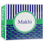 Alligators & Stripes 3-Ring Binder - 3 inch (Personalized)