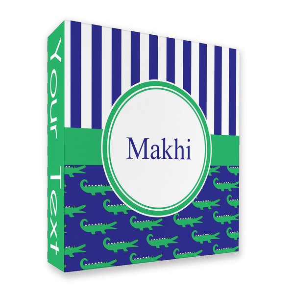 Alligators & Stripes 3 Ring Binders - Full Wrap - 2" - FRONT