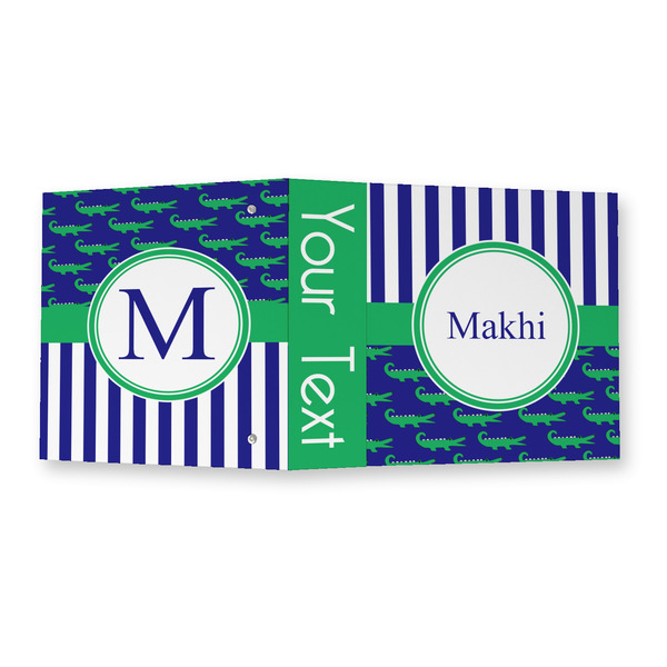 Alligators & Stripes 3 Ring Binders - Full Wrap - 2" - OPEN OUTSIDE