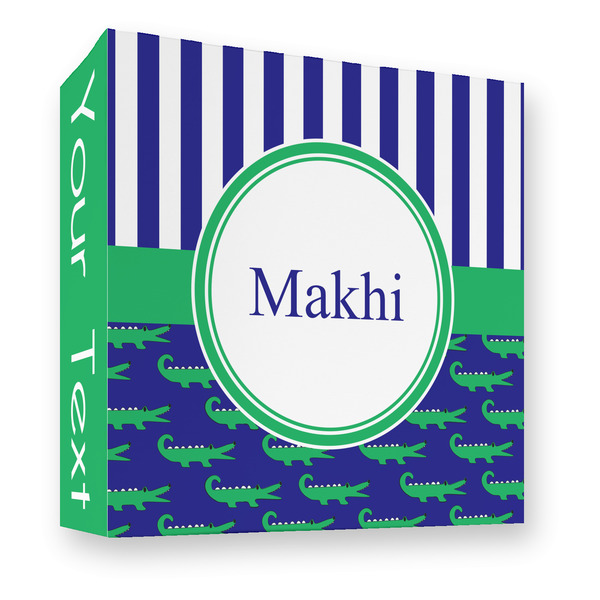 Alligators & Stripes 3 Ring Binders - Full Wrap - 3" - FRONT