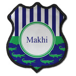 Alligators & Stripes Iron On Shield Patch C w/ Name or Text