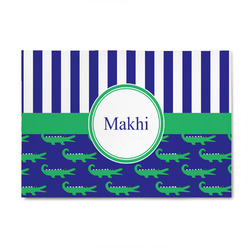 Alligators & Stripes 4' x 6' Indoor Area Rug (Personalized)