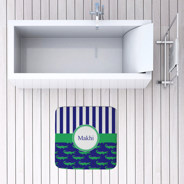 Alligators & Stripes 48x48 Foam Memory Mat - LIFESTYLE