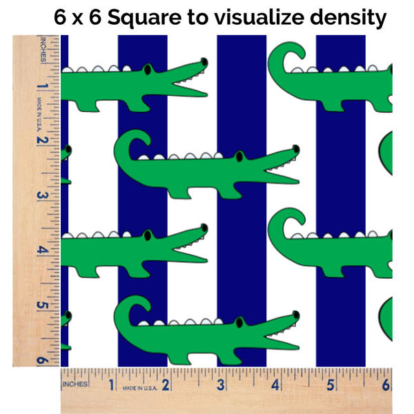 Alligators & Stripes 6x6 Swatch of Fabric