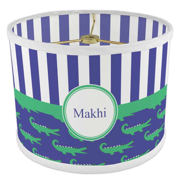 Alligators & Stripes 8" Drum Lampshade - ANGLE Poly-Film