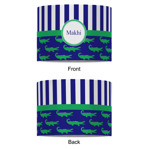 Alligators & Stripes 8" Drum Lampshade - APPROVAL (Fabric)