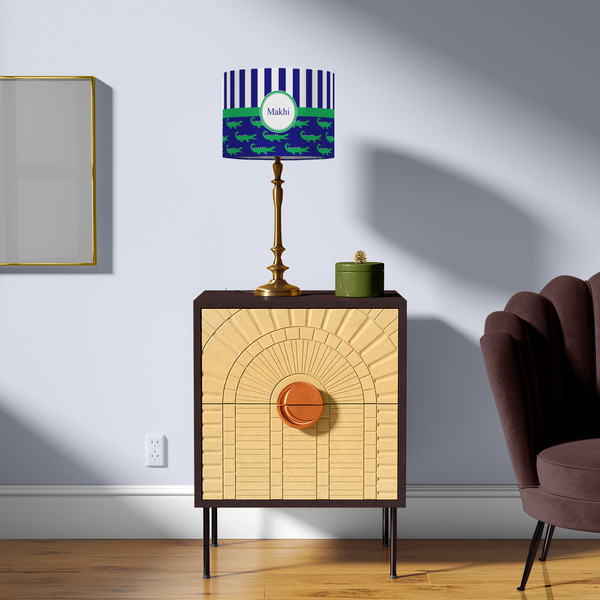 Alligators & Stripes 8" Drum Lampshade - LIFESTYLE