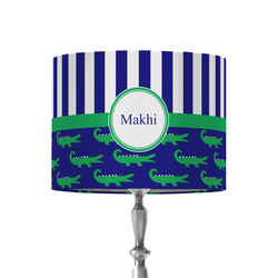 Alligators & Stripes 8" Drum Lamp Shade - Fabric (Personalized)