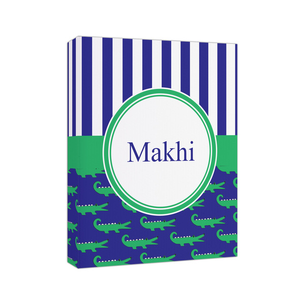 Alligators & Stripes 8x10 - Canvas Print - Angled View