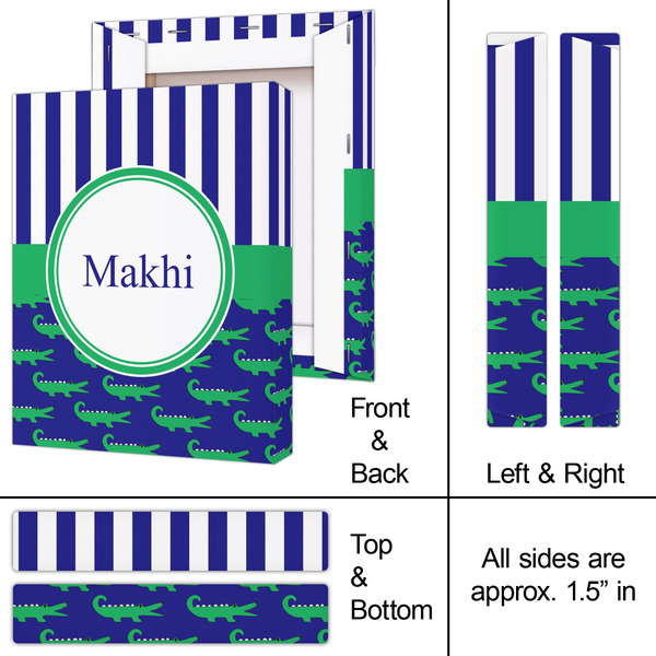 Alligators & Stripes 8x10 - Canvas Print - Approval