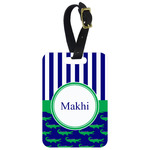 Alligators & Stripes Metal Luggage Tag w/ Name or Text