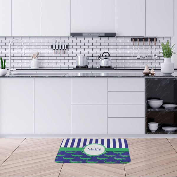 Alligators & Stripes Anti-Fatigue Kitchen Mats - LIFESTYLE