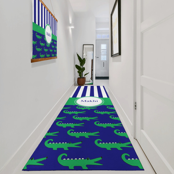 Alligators & Stripes Area Rug Sizes - In Context (vertical)
