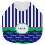 Alligators & Stripes Jersey Knit Baby Bib w/ Name or Text