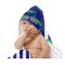 Alligators & Stripes Baby Hooded Towel on Child
