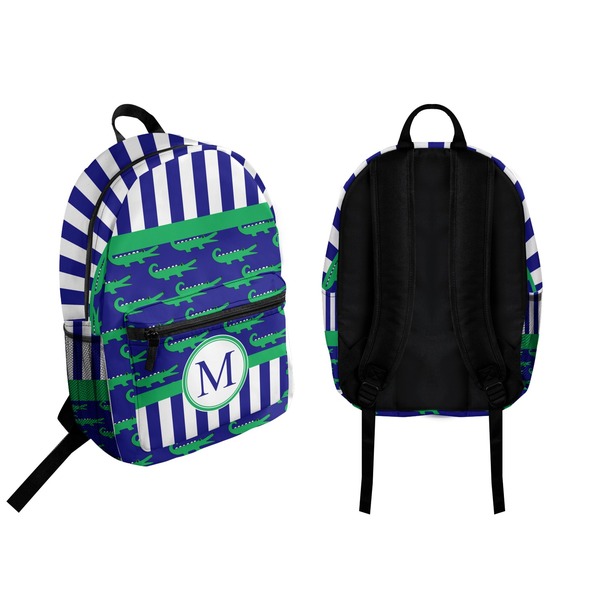 Alligators & Stripes Backpack front and back - Apvl